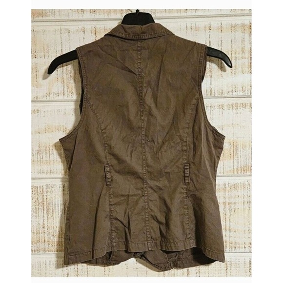 Last Kiss Khaki Y2K sz L Cargo Vest‎ - Picture 4 of 14